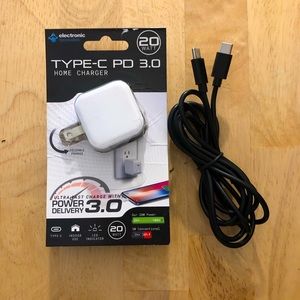 Type C to Type C Charging Cord and Wall Base